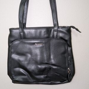 Black Leather Tote Bag